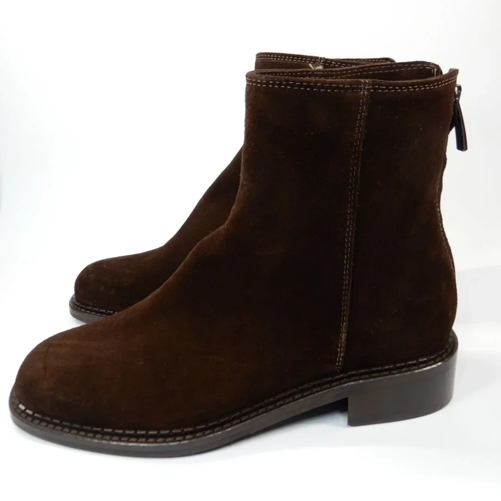 La Canadienne Selina City Dry Waterproof Bootie Boots Size 5.5 Brown Suede NEW - Picture 6 of 15